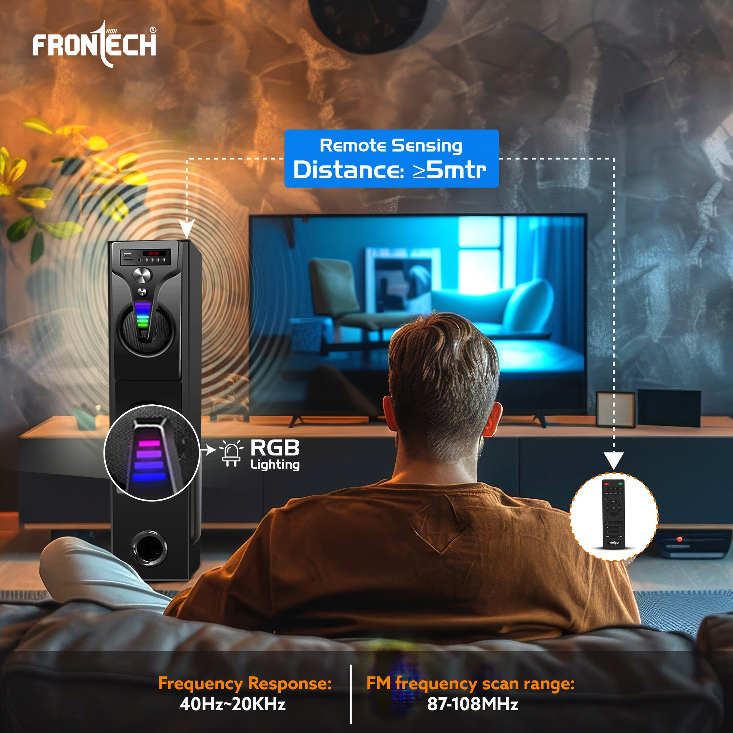 Frontech CRUX-165 Series 60 Watt Tower Speaker (SW-0165) Frontech CRUX-165 Series 60 Watt Tower Speaker (SW-0165)